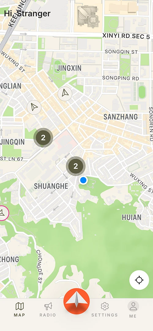 DriftGo 地圖飛機分布畫面