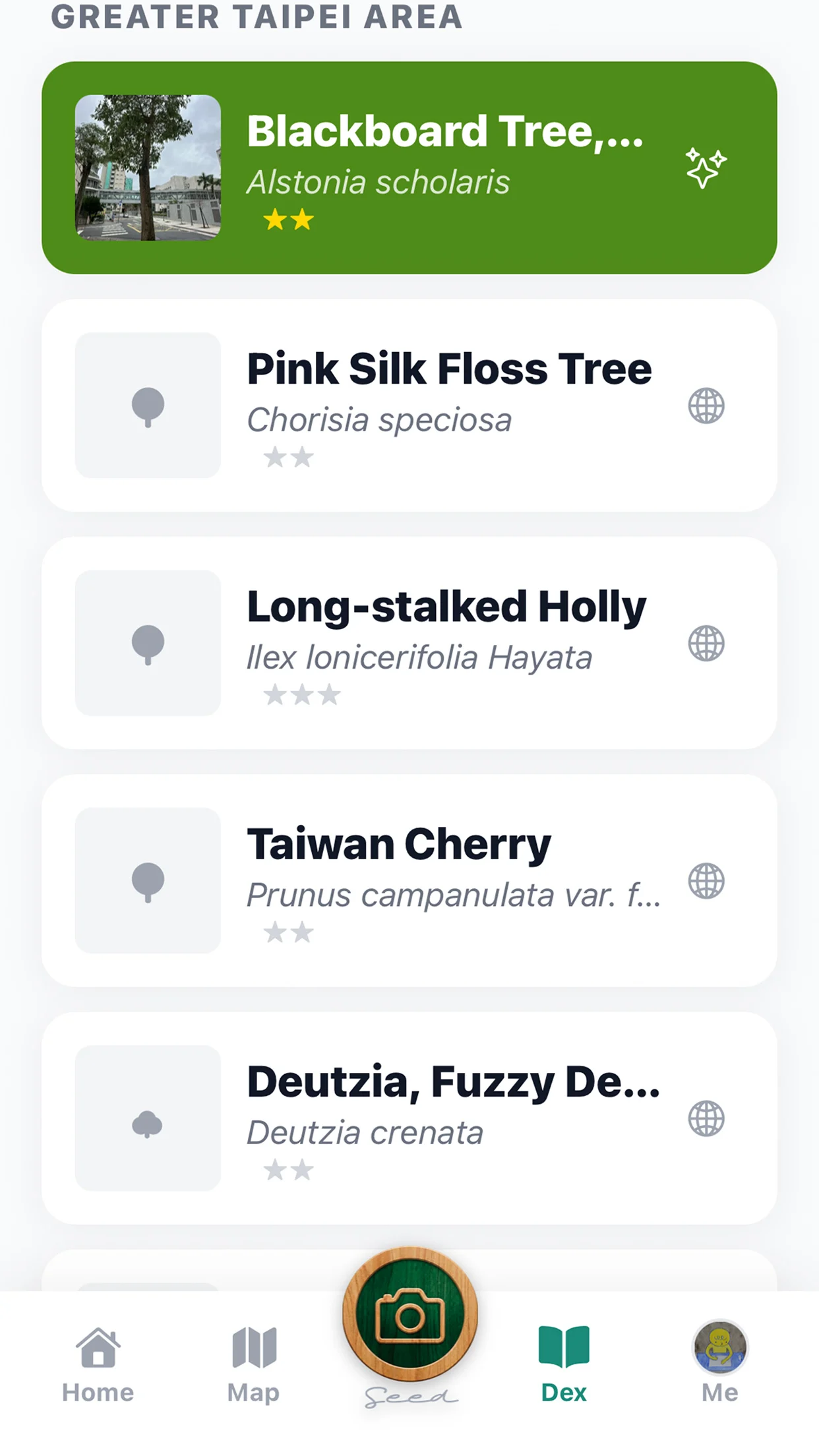 TreeGo Dex screen
